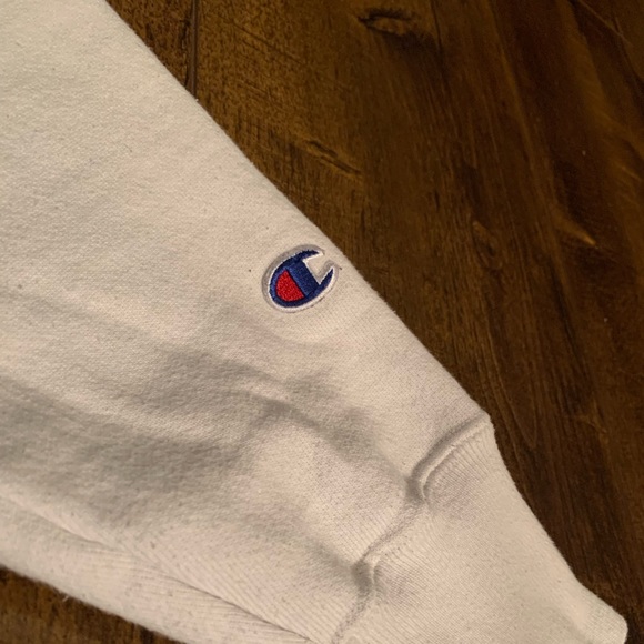 White Champion Reverse Weave Crewneck - Picture 2 of 4